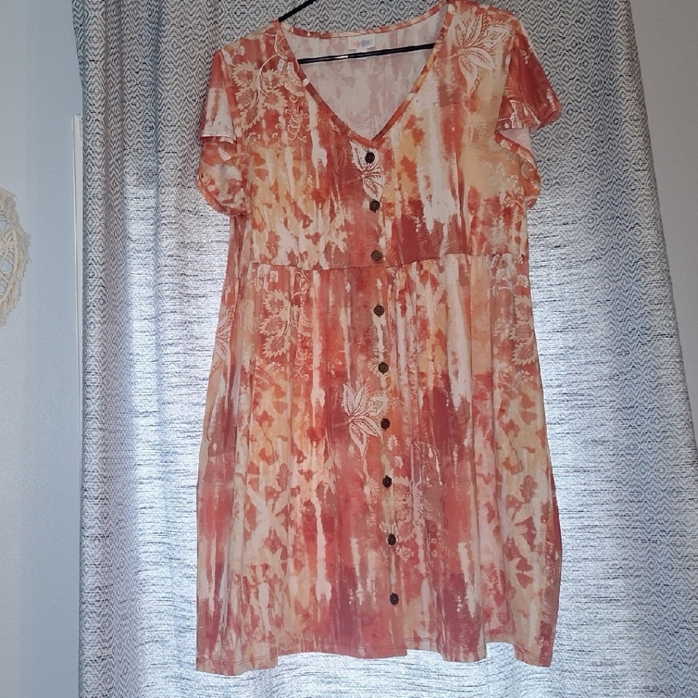 LuLaRoe Floral Button-Down Dress